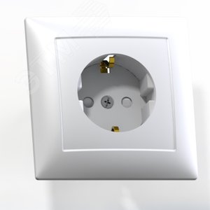 СЕЛЕНА Розетка скрытой установки одноместная с заземляющим контактом, защитной шторкой РС           16-400,белый