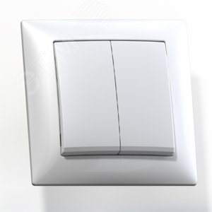 СЕЛЕНА Выключатель скрытой установки двухклавишный 10А С510-379, слоновая кость