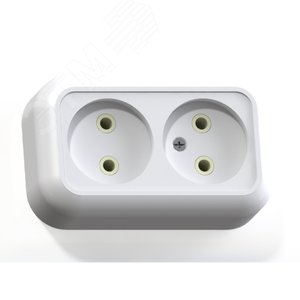 Валентина Розетка 2 поста наружная белый РА10-382