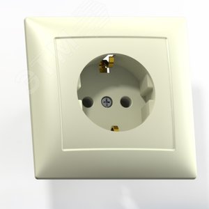 СЕЛЕНА Розетка с заземлением РС16-370 скрытая слоновая кость