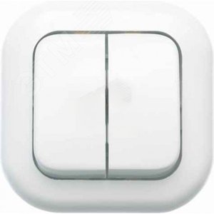 Валентина Выключатель скрытой установки           двухклавишный С56-034