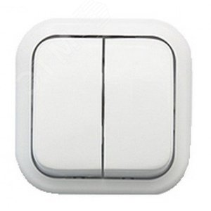 Валентина Выключатель открытой установки          двухклавишный А56-025