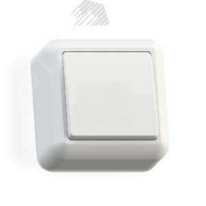 ОПТИМА Выключатель открытой установки одноклавишный, 10А А110-377 белый