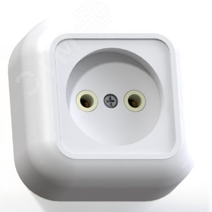 Валентина Розетка 1 пост наружная белый РА10-266