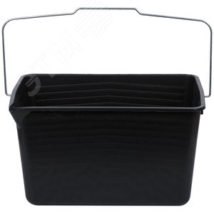 Ведро для краски, металлическая ручка 12 л черное