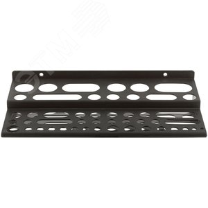 Полка для инструмента пластиковая ''мини'' черная, 48 отверстий, 300х150 мм