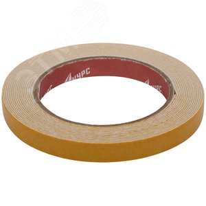 Лента монтажная клейкая на вспененной основе, белая, 12 мм х 5 м