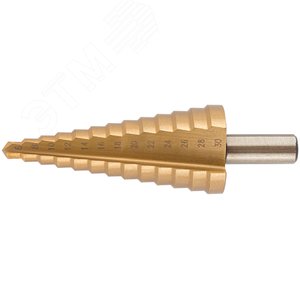 Сверло ступенчатое HSS по металлу, 13 ступеней, 6-30 мм