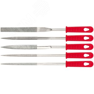 Надфили алмазные, 5 шт, 5x170 мм (широкие)