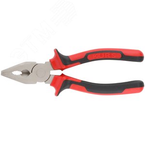 Плоскогубцы комбинированные ''Тренд'', двухцветные прорезиненные ручки, хром-никелевое покрытие 160 мм