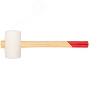 Киянка резиновая белая, деревянная ручка 60 мм (450 гр)