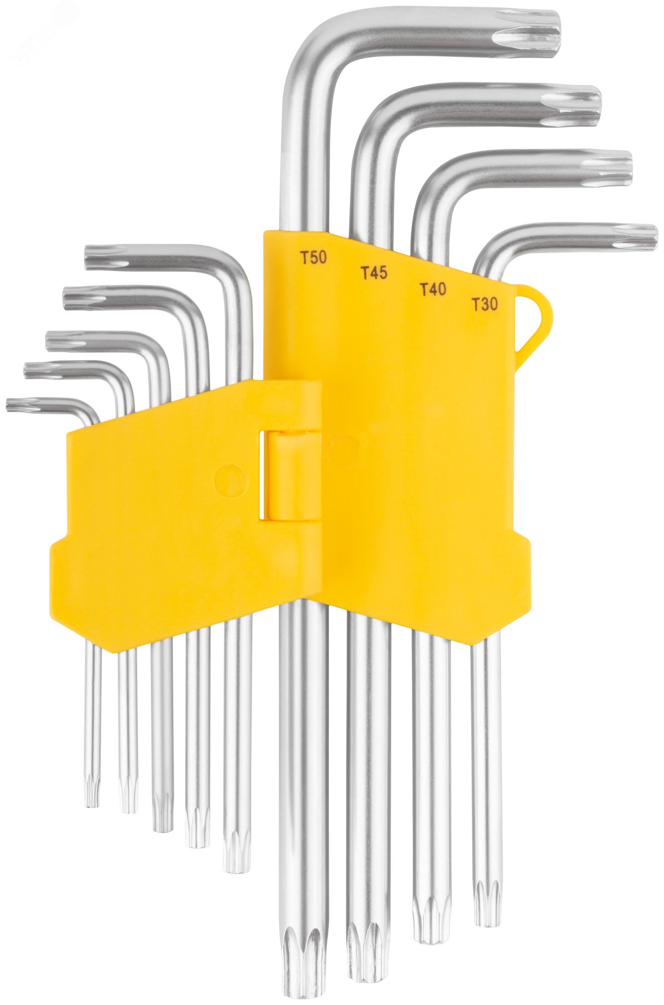 Ключи ''звездочки'' 9 шт. 40Cr, Т10-Т50, в пластиковом держателе