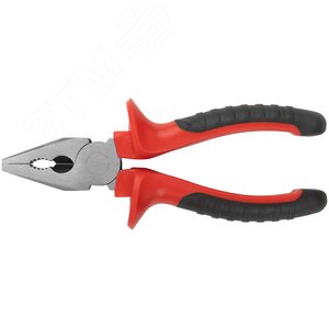 Плоскогубцы комбинированные ''Оптима'', двухцветные обрезиненные ручки, полированная сталь 165 мм