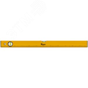 Уровень ''Базис'', 2 глазка, желтый корпус, шкала 600 мм