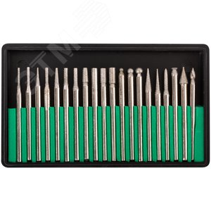 Шарошки, усиленная сталь с алмазным напылением, штифт диаметр 3 мм, 20 шт