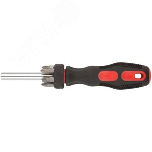 Отвертка 6 CrV бит, прорезиненная ручка с антискользящим покрытием