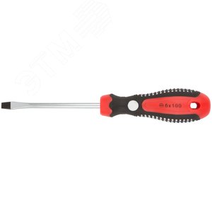 Отвертка ''Тренд'', CrV сталь, прорезиненная ручка 6х100 мм SL