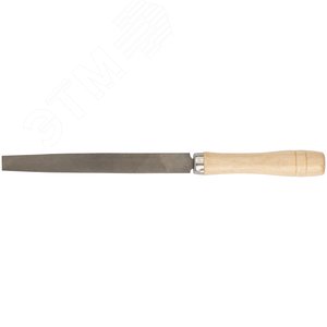 Напильник, деревянная ручка, плоский 150 мм