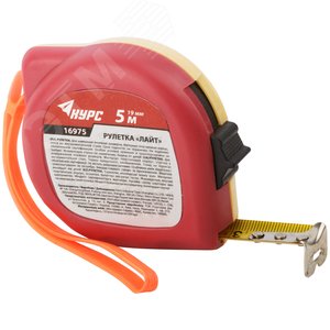 Рулетка пластиковая 2-х цветная ''Лайт'' 5 м x 19 мм