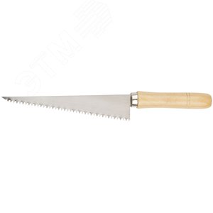 Ножовка ручная для гипсокартона, деревянная ручка 175 мм