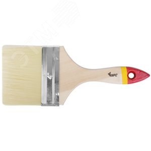 Кисть флейцевая ''Модерн'', иск. щетина, деревянная ручка 4'' (100 мм)