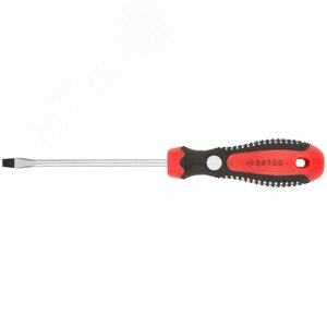 Отвертка ''Тренд'', CrV сталь, прорезиненная ручка 5х100 мм SL