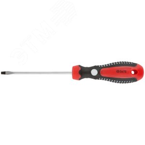 Отвертка ''Тренд'', CrV сталь, прорезиненная ручка 3x75 мм SL
