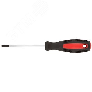 Отвертка ''Мастер'', CrV сталь, прорезиненная ручка 3x75 мм PH0