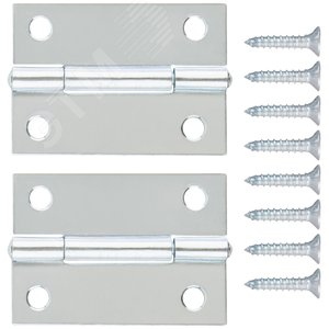 Петли универсальные, набор 2 шт., цинк 50 х 35 мм