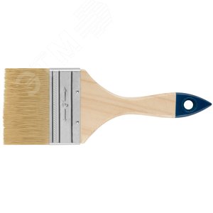 Кисть флейцевая ''Лайт'', натур. cветлая щетина, деревянная ручка 3'' (75 мм)