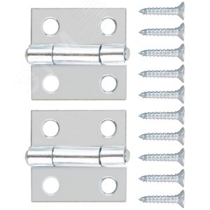 Петли универсальные, набор 2 шт., цинк 25 х 24 мм