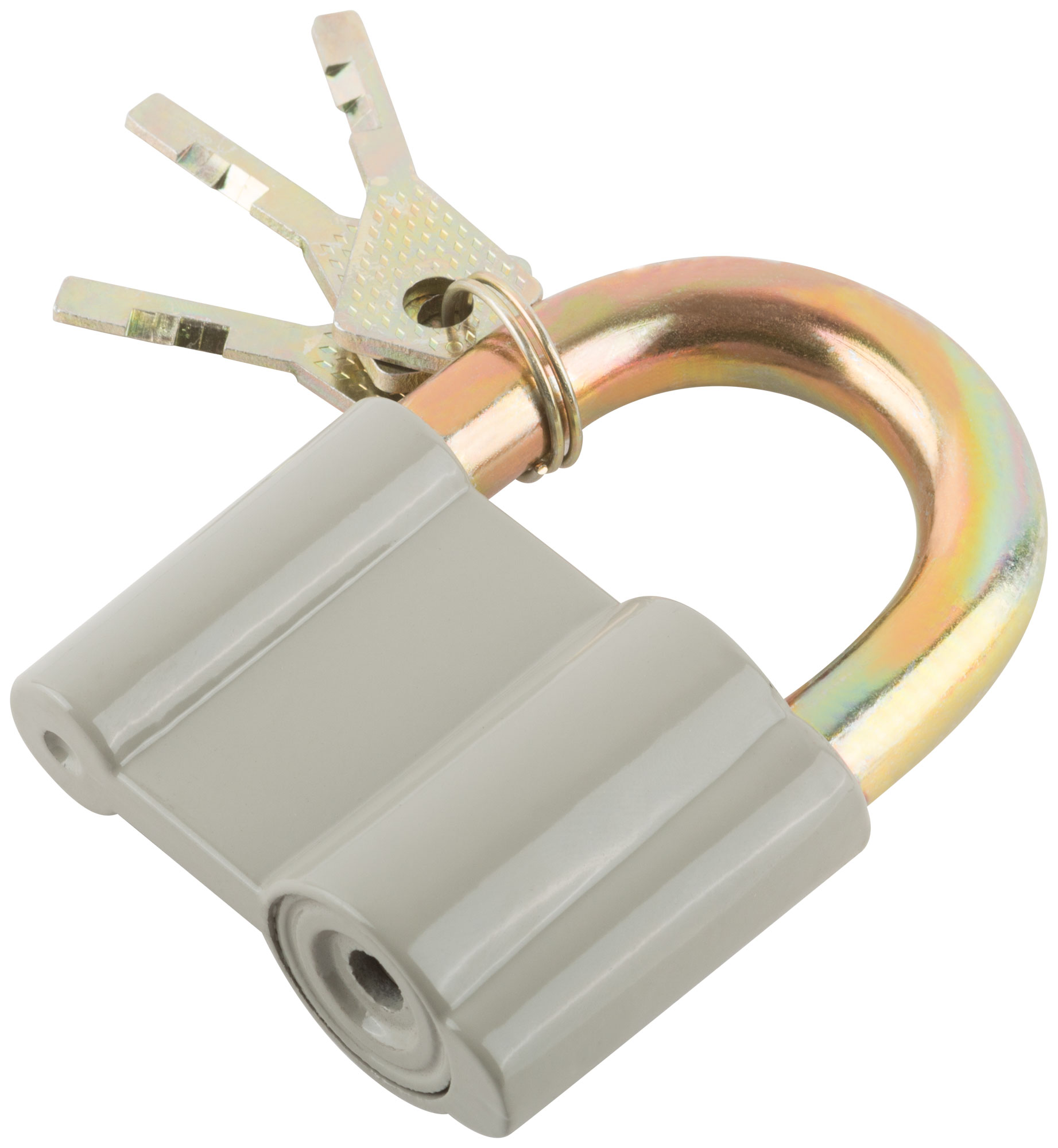 Замок навесной, корпус из алюминиевого сплава, стальная дужка 65 мм