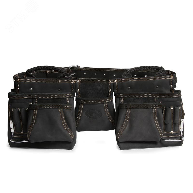 Сумка-пояс монтажника кожаная СК-12 серия DEAD BULL