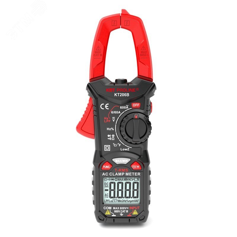 Токовые клещи цифровые KT 206B серия PROLINE