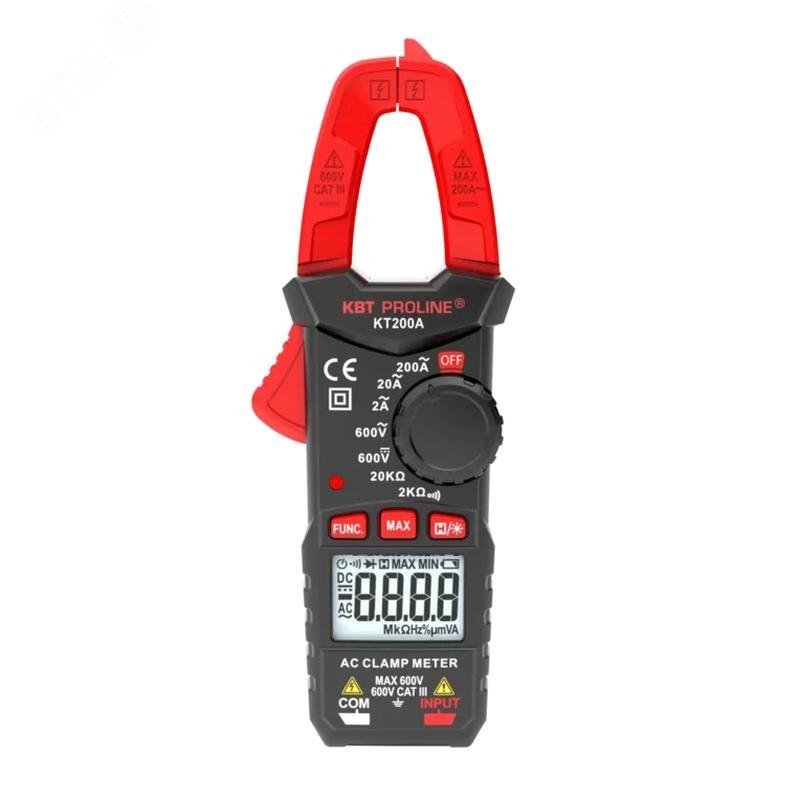 Токовые клещи цифровые КТ 200А серия PROLINE