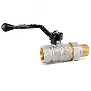 Кран шаровой со сгоном (американка) рычаг ВН/НР Ду15 Ру40 (1/2')