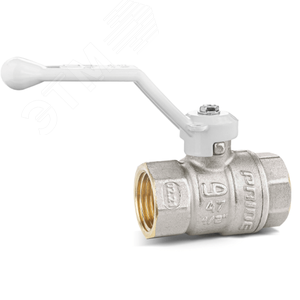 Кран шаровой 11б27п1 Ду20 Ру40 (3/4') ВВ белая ручка рычаг