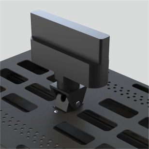 Поворотный кронштейн позволяет регулировать направление светового потока