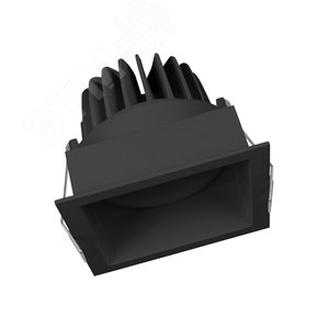 Светильник светодиодный ДВО-8Вт 3000K 650Лм IP20 черный квадрат