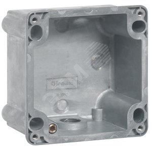 Коробка металлическая с одним отверстием 2К+З 16A 2 ввода Hypra