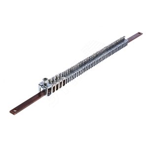 Шина плоская медная XL3 400 12 x 4 с зажимами длина 455мм