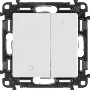 Valena LIFE Светорегулятор кнопочный универсальный 400Вт без нейтрали С лицевой панелью Белый