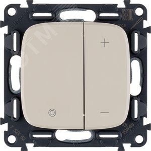 Valena ALLURE Светорегулятор кнопочный универсальный 400Вт без нейтрали С лицевой панелью Слоновая кость