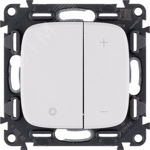 Valena ALLURE Светорегулятор кнопочный универсальный 400Вт без нейтрали С лицевой панелью Белый