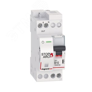 УЗДП DX3 Stop Arc 1P+N B10A 6000A с автоматическим выключателем