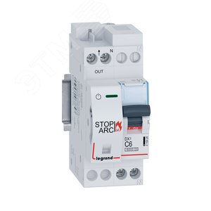 УЗДП DX3 Stop Arc 1P+N C6A 6000A (c авт. выключателем)