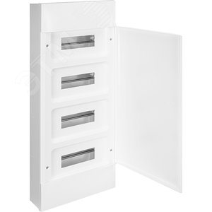 Practibox S Пластиковый щиток Навесной (ЩРн-П) 4X12 Белая дверь