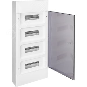 Practibox S Пластиковый щиток Навесной (ЩРн-П) 4X12 Дымчатая дверь