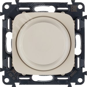 Valena ALLURE Светорегулятор с поворотной ручкой универсальный 300Вт без нейтрали С лицевой панелью Слоновая кость