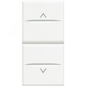 Axolute Кнопка двойная с блокировкой 1Р (NO) + 1Р (NO) 10А 250В~ белый